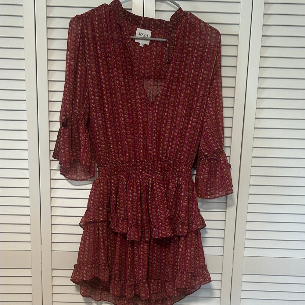 Misa Los Angeles Ruffled Mini Dress